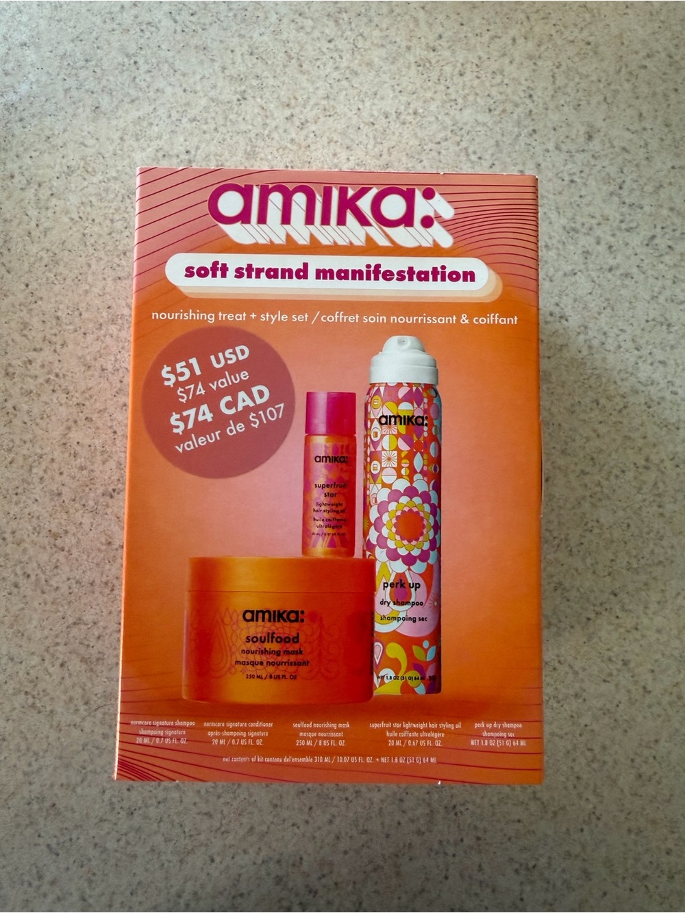 amika Soft Strand Manifestation Hair Care Set🩷🧡